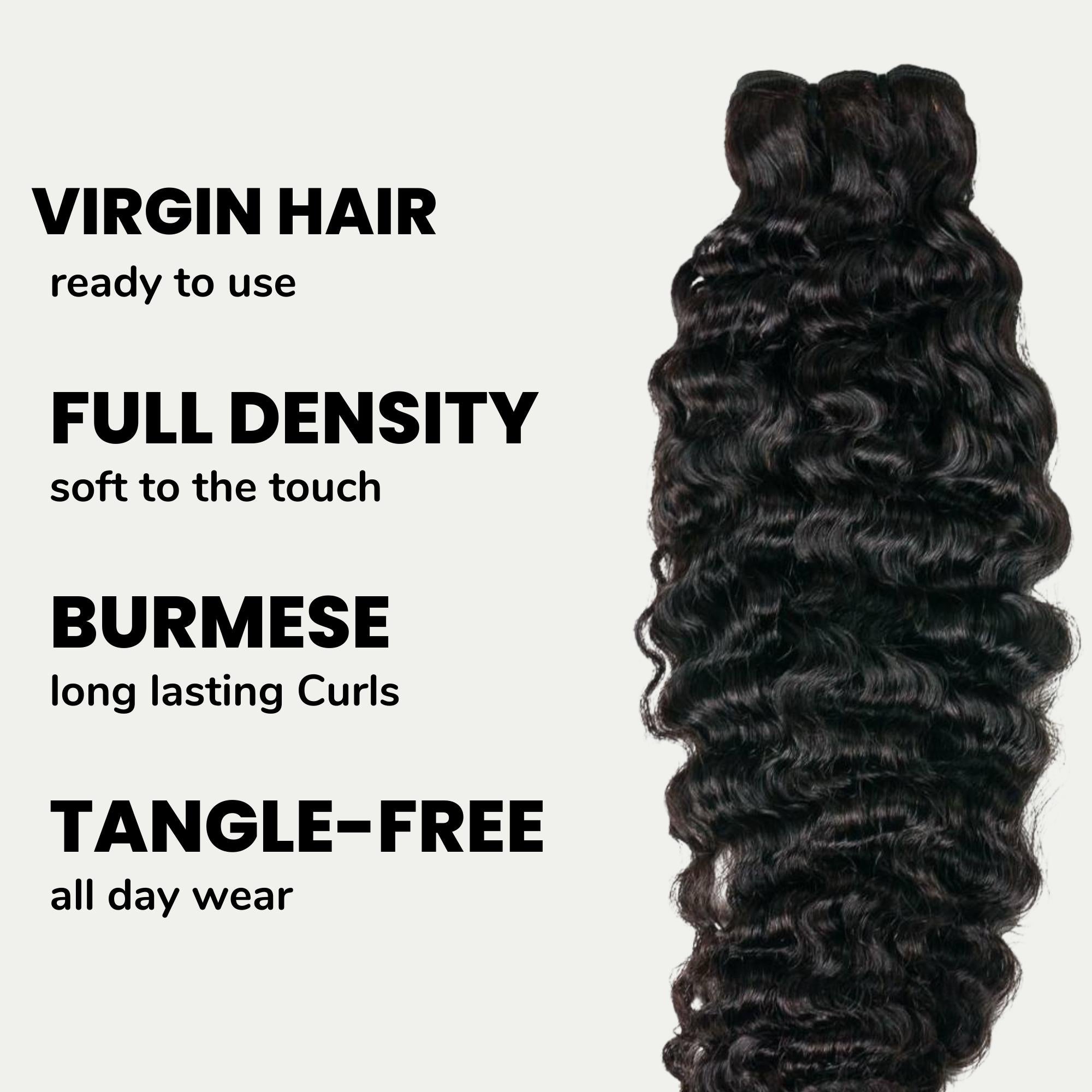 Burmese Curly 100%Premium  Human Hair Bundles