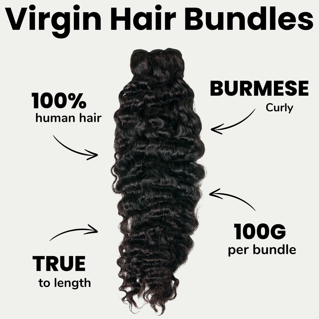 Burmese Curly 100%Premium  Human Hair Bundles
