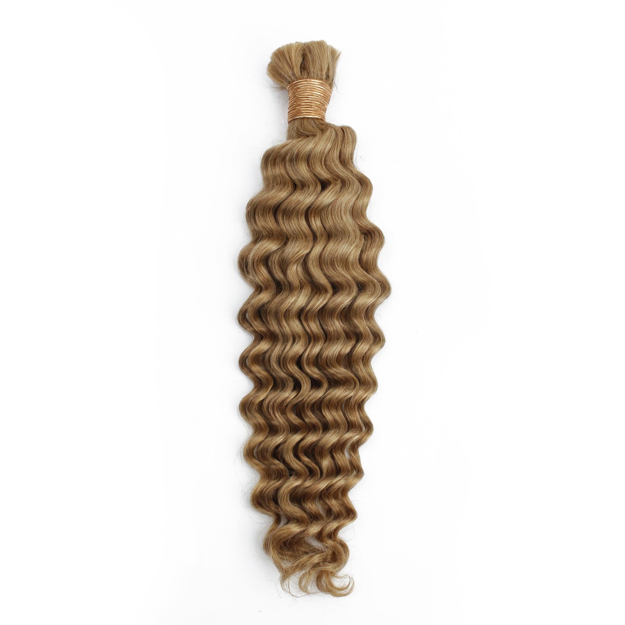 Honey Blonde Deep Wave Bulk 100% Human Braiding Hair | Color 27