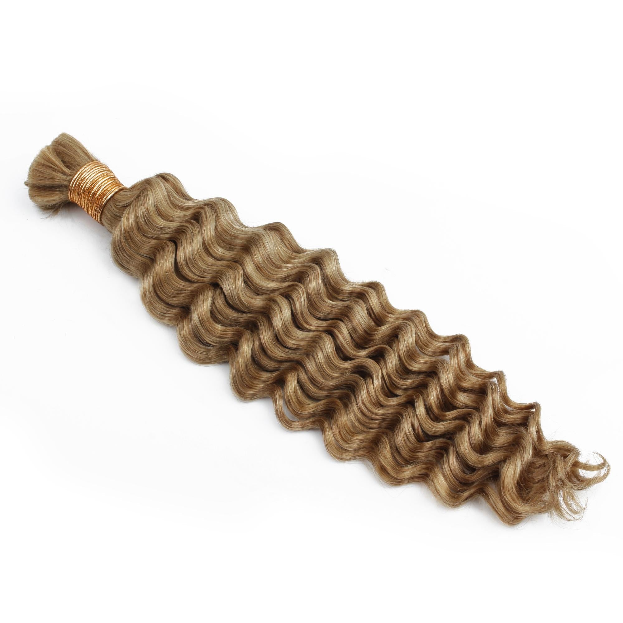 Honey Blonde Deep Wave Bulk 100% Human Braiding Hair | Color 27