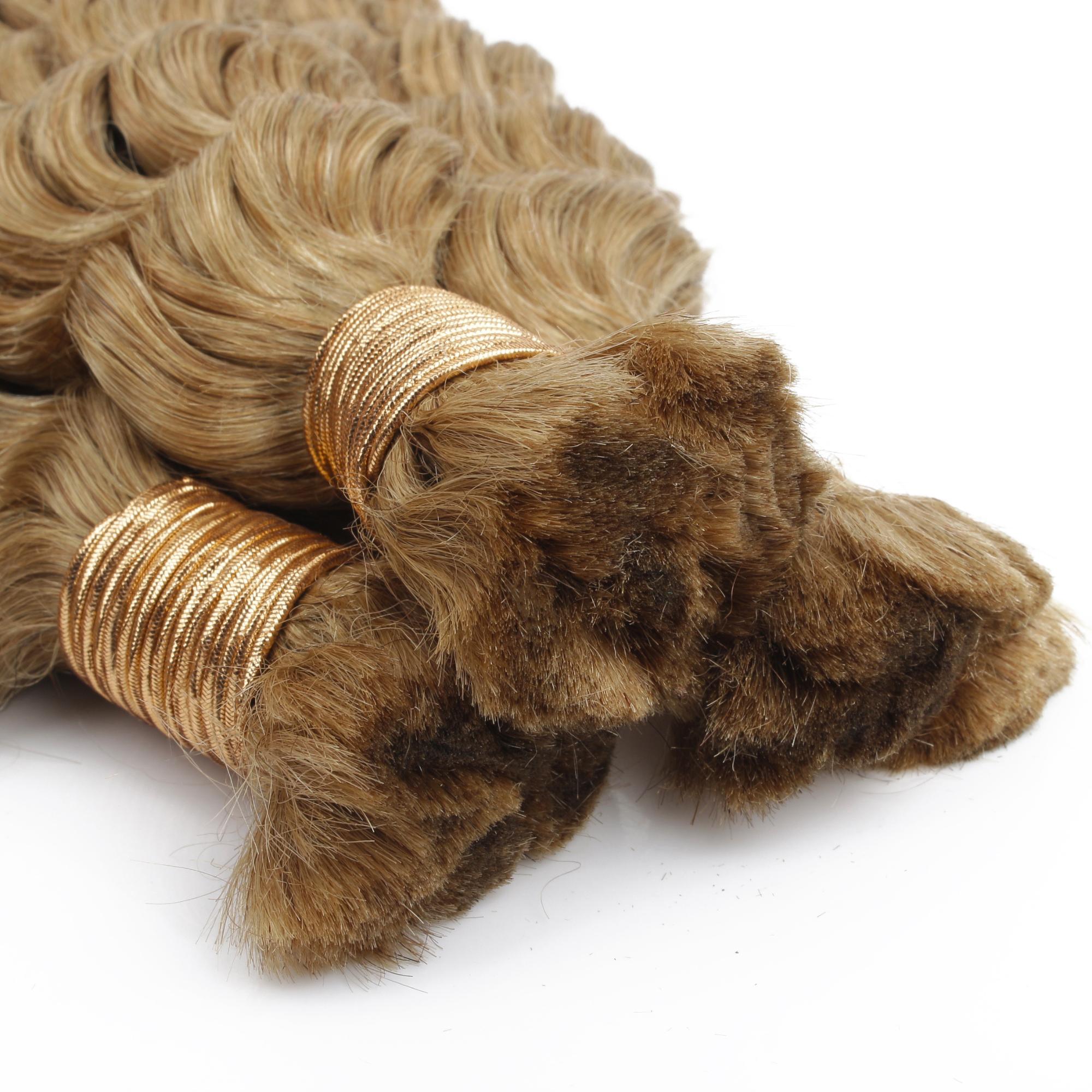 Honey Blonde Deep Wave Bulk 100% Human Braiding Hair | Color 27